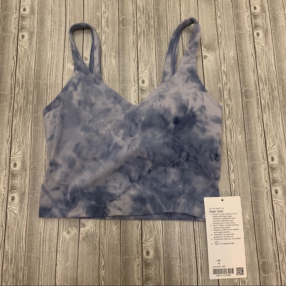 NWT lululemon align tank diamond dye iced iris - Picture 3 of 4